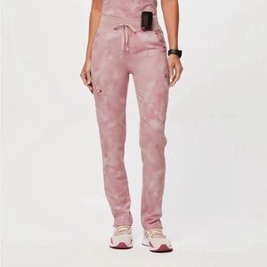 Figs pink marble rose scrub pant